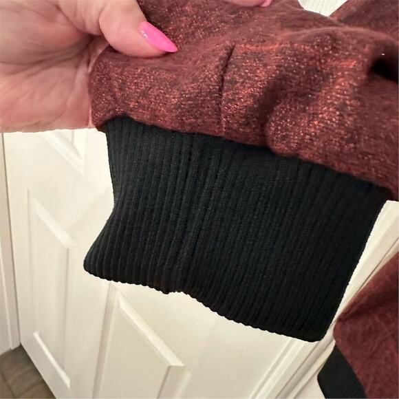 Indigo Star Men's Nedium Crimson Bomber Jacket Windowpane Casual full zip - Picture 3 of 9